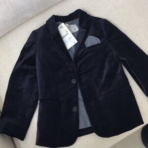 Zara Blue Blazer with Gray Pocket Square boy
